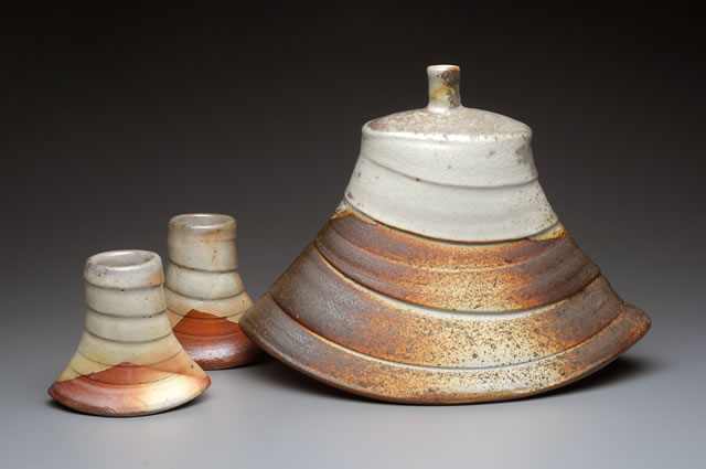 New Work :: Rocker Flask and Cups :: Tom White Pottery